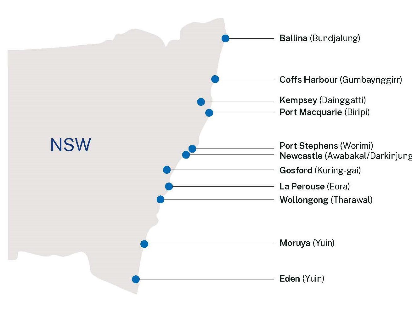 Map of NSW