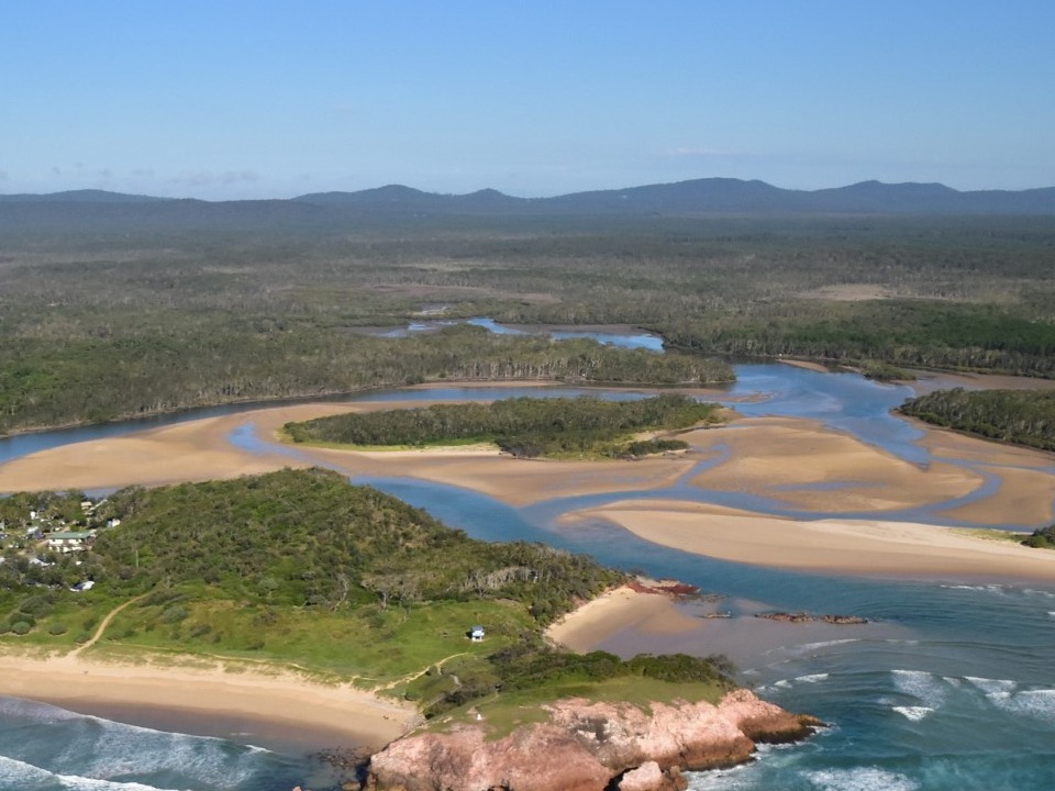 Coastal area from aerial view