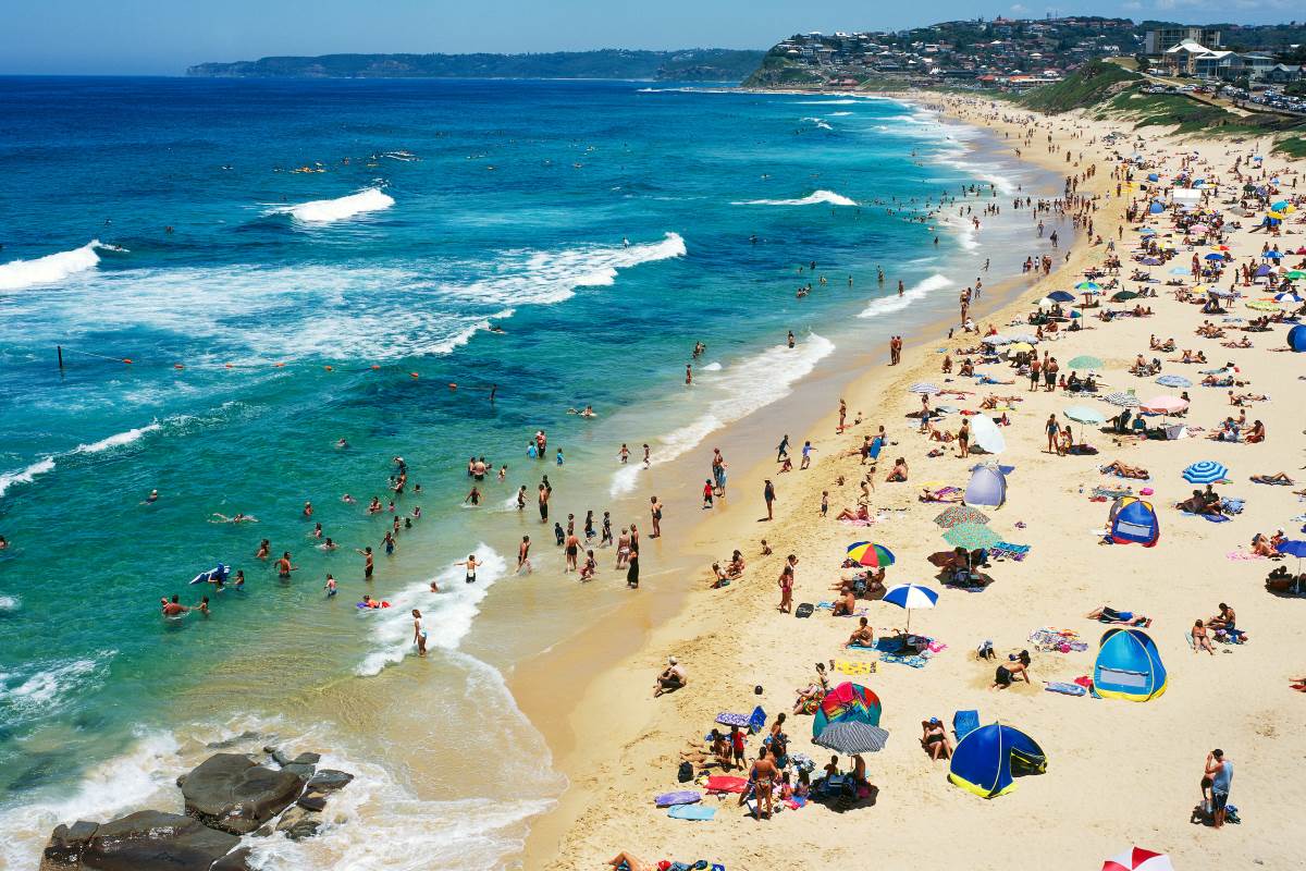 Crowded beach